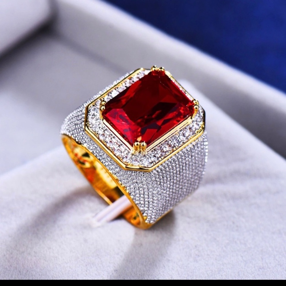 Male Big Red Engagement Ring